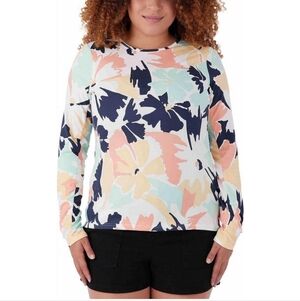 Hang Ten Women's Sunray Long Sleeve UPF Protection Sun Tee XXL